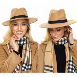 KAPELUSZ KLASYCZNY czarna wstążka camel